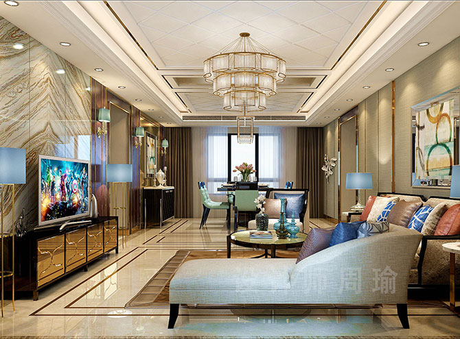 大香焦啪啪世纪江尚三室两厅168平装修设计效果欣赏